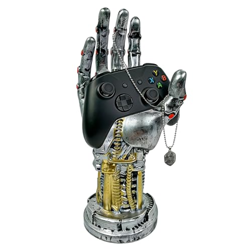 Gaming Controller Holder Stand, Cyberpunk Silverhand Mechanical Hand Modern Home And Game Room Decor, Perfect Resin Art Gift for Husband, Boyfriend