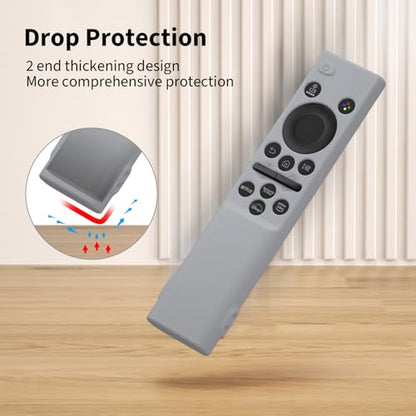 Hi Color Remote Cover for Samsung BN59-01388 BN59-01393 Silicone Remote Case Protective Sleeve (Grey) - color: grey