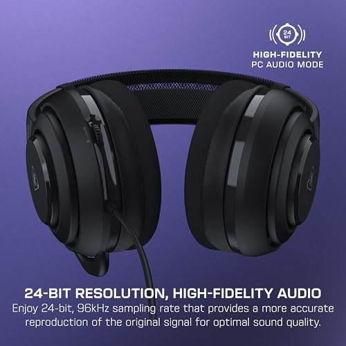 Turtle Beach Atlas 200 Wired Multiplatform Gaming Headset for PC, Xbox, PS5 | PlayStation, 50mm Drivers, 24-bit High-Fidelity Audio, PC USB Splitter, Waves 3D Audio, Flip-to-Mute Mic, Memory Foam, Black