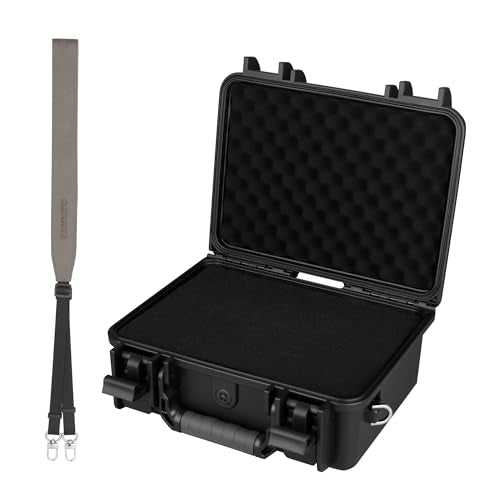 IP67 Waterproof Hard Case with 2-Layer Pick & Pluck Foam, Patented Buckle, Molded Strap Anchor & Included Adjustable Strap | Protective Case for Cameras, Electronics, Drones & Pistols