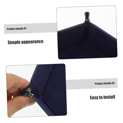 Toddmomy Foldable Dice Storage Box Creative Pu Dice Tray Elegant Design for Organizing Sundries Jewelry and Mobile Phones for Tabletop Games
