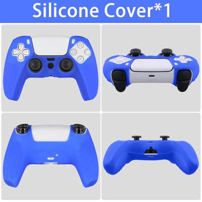 Baval Silicone Cover for Playstation 5 PS5 DualSense Wireless Controller | Scratch-resistant, Easy install, Silicone Construction, Portable Carrying Silicone Cover, Blue Silicone Cover - color: Blue Silicone Cover