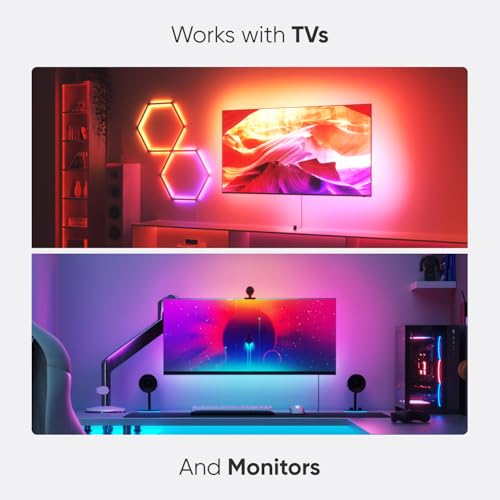 Nanoleaf 4D TV LED Backlight, Smart Addressable Gradient Light Strip | Multicolor Immersive LED Light strip with Screen Sync, Bias Lighting for Home Theatre & Gaming, Fits Up to 85" TV
