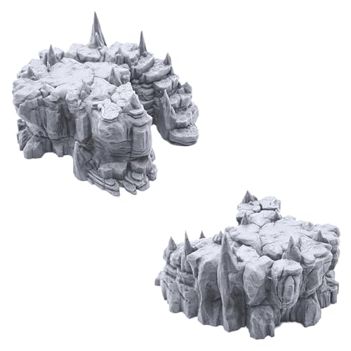EnderToys Raised Caverns - DND Terrain Scenery for Tabletop 28mm Miniatures Wargame