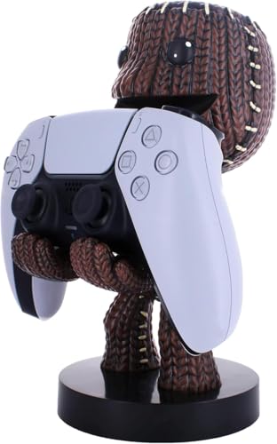 Exquisite Gaming Sackboy Controller Holder - Little Big Planet Official Phone Stand & Cable Guys Figure