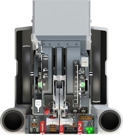 Professional 737 Throttle Quadrant for Flight Simulator – Motorized Autothrottle, Trim Wheels, Flaps & Speed Brake – 1:1 Home Cockpit Hardware Compatible with MSFS 2020/2024, X-Plane, Prepar3D (737MAX) - size: 737MAX