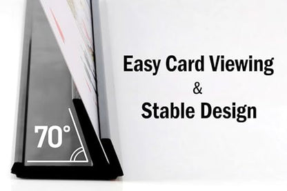 Hands Free Card Holder Stand, Non-Slip, 4 pieces, 13.4 Inches (34 cm), Made in Japan, for Card Games, Lightweight, TCG, (Dark Brown) - style: 4 Pack-Dark Brown