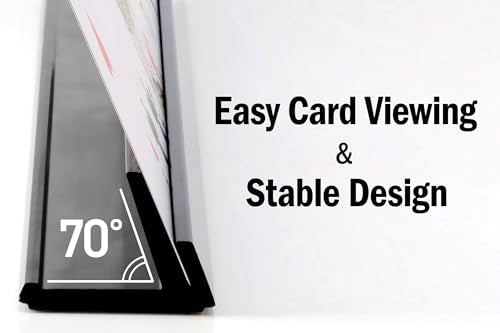 Hands Free Card Holder Stand, Non-Slip, 4 pieces, 13.4 Inches (34 cm), Made in Japan, for Card Games, Lightweight, TCG, (Dark Brown) - style: 4 Pack-Dark Brown
