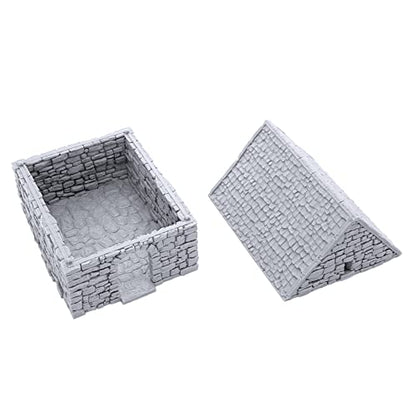 Small Rustic Barns by Printable Scenery, 3D Printed Tabletop RPG Scenery and Wargame Terrain 28mm Miniatures
