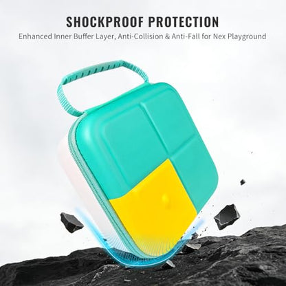 Travel Carry Case Compatible with Nex Playground Game System,Lithtweight Hard Shel lPortable Storage for Indoor Family Game Console HDMI & Power Cord, Remote