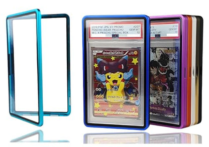 RedCap Magnetic Aluminum PSA Graded Card Holder 35PT Premium PSA Slab Protector Display Case with UV Resistant Glass Fits Standard PSA Graded Sports Trading Cards- Ocean Blue - color: Ocean Blue