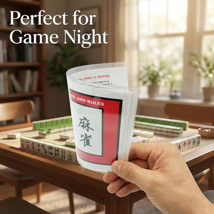 4Pcs Mahjong Card Sleeve, Clear Waterproof Game Card Protective Holders | Waterproof mahjong plastic card sleeve set, scratch-resistant , lightweight protective holders for tabletop mahjong gaming