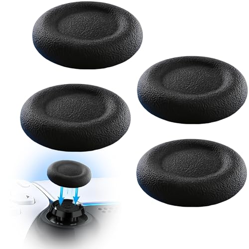 MatoSan Joystick Replacement Grip Caps for PS5/PS4/Xbox Series/8BitDo Controller, Anti-Slip Thumbstick Replacement Parts, Silicone Analog Stick Caps (4pcs) (4 x Black) - color: 4 x Black