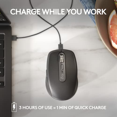 Logitech MX Anywhere 3S Compact Wireless Mouse, Fast Scrolling, 8K DPI Any-Surface Tracking, Quiet Clicks, Programmable Buttons, USB C, Bluetooth, Windows PC, Linux, Chrome, Mac - Rose | 8, 000 Dpi Darkfield, Quiet Clicks, Magspeed Scroll, USB-C Quick Cha