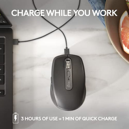 Logitech MX Anywhere 3S Compact Wireless Mouse, Fast Scrolling, 8K DPI Any-Surface Tracking, Quiet Clicks, Programmable Buttons, USB C, Bluetooth, Windows PC, Linux, Chrome, Mac - Rose | 8, 000 Dpi Darkfield, Quiet Clicks, Magspeed Scroll, USB-C Quick Cha
