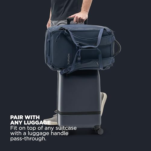 NOMATIC 40L Travel Bag- Convertible Duffel/Backpack, Carry-on Size, Everyday Use Laptop Bag, TSA Compliant - color: Navy
