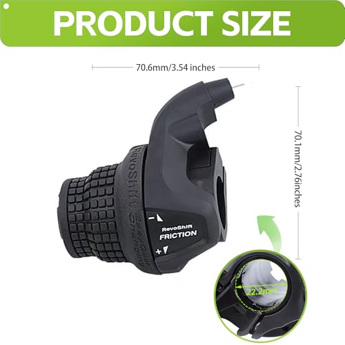 3 Speed Grip Shifter, Left SL-RS25-3L Gear Shifter Lever Bicycle Twist Grip Thumb Gear Shifter for MTB Folding Mountain Bike (RS25-3 Speed Shifter) - size: RS25-3 speed shifter
