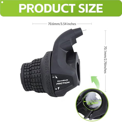 3 Speed Grip Shifter, Left SL-RS25-3L Gear Shifter Lever Bicycle Twist Grip Thumb Gear Shifter for MTB Folding Mountain Bike (RS25-3 Speed Shifter) - size: RS25-3 speed shifter