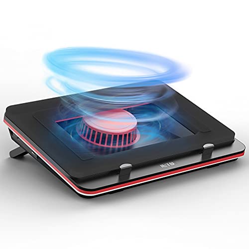 IETS GT500 Powerful Turbo-Fan (5000 RPM) Laptop Cooling Pad with Infinitely Variable Speed,Seal Foam for Rapid Cooling Gaming Laptop,13-17.3inch Laptop Cooler with 3-Port USB Hub - color: V1(Hub)