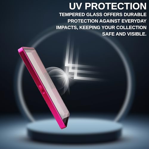 RedCap Magnetic Aluminum PSA Graded Card Holder 35PT Premium PSA Slab Protector Display Case with UV Resistant Glass Fits Standard PSA Graded Sports Trading Cards - Pink Mirage - color: Pink Mirage