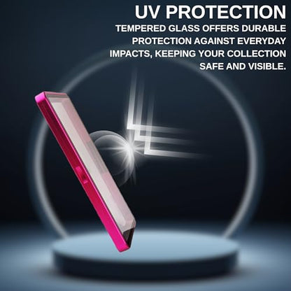 RedCap Magnetic Aluminum PSA Graded Card Holder 35PT Premium PSA Slab Protector Display Case with UV Resistant Glass Fits Standard PSA Graded Sports Trading Cards - Pink Mirage - color: Pink Mirage