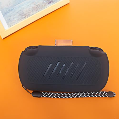 Silicone Protective Case for ANBERNIC RG40XX H Gaming Console Anti-Scratch Dust-Proof Soft Sleeve Cover Protector Gaming Console Sleeve Shell (Black) - color: Black