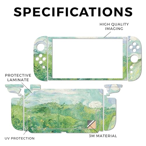 Glossy Glitter Gaming Skin Compatible with Nintendo Switch 2 Console Only - Green Wheat Fields - Premium 3M Vinyl Protective Wrap Decal Cover - Easy to Apply | Crafted in The USA by MightySkins - color: Green Wheat Fields, size: Switch 2 Console Skin Only
