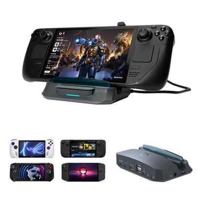 AVerMedia Steam Deck Dock with HDMI 4K@60Hz, USB C Charging, Screen Mirroring, Video Capture for Switch, Steam Deck, ROG Ally, Legion Go, MSI Claw, iPhone, iPad - X'TRA GO GC515 - color: X'TRA GO - GC515 Black