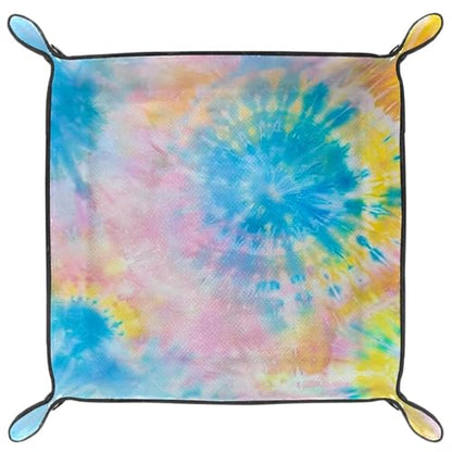 Tie Dye Dice Tray Dice Rolling Tray Folding Dice Holder for Dice Games, Like RPG, DND and Other Table Games - color: Multi 17