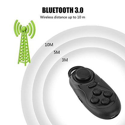 FOSA Bluetooth Game Controller, Mini Portable Wireless Remote Gamepad Joystick for Mobile Phones Tablets Computers TV Plastic 73x31x13mm