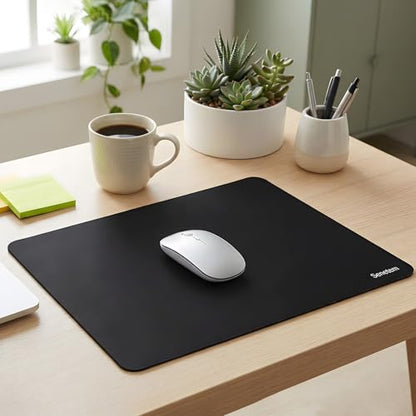 Senetem 4-Pack Mouse Pad, Ultra-Smooth Gaming Mousepad, Non-Slip Rubber Base, Washable Surface Fits Wired & Wireless Mouse – Perfect for Desk, Laptop, PC & Office, Small Portable, 11x8.6 in, Black - size: 11L x 8.6W inches