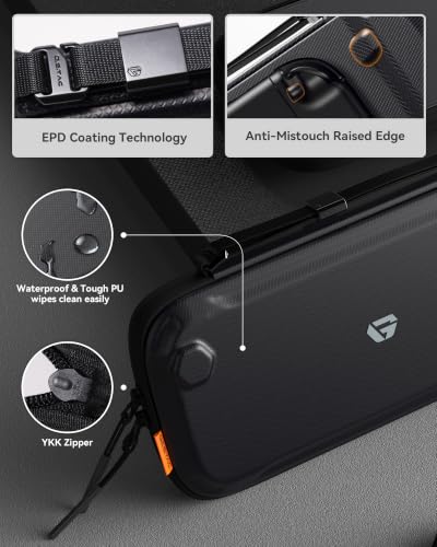 Slim Switch 2 Carrying Case, Protective Hard Shell Case with 12 Game Card Slots, Portable Lightweight Travel Case for Switch 2 with Military-Grade Protection, Soft Inner Screen Cover, Tactical Style