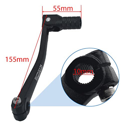 CNC Aluminum Motorcycle Gear Shifter Lever, Foldable Pedal Shifter Fit for 50cc 110cc 250cc CRF50 XR50 XR CRF Dirt Pit Monkey Bike Motorcycle ATV Quad Black Black - color: Black