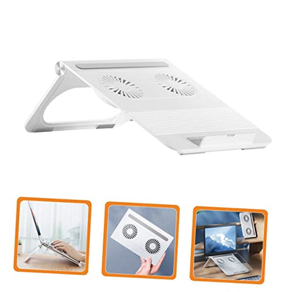Laptop Cooling Pad Dual 3800 Fans Laptop Stand Notebook Pc Holder with Triangle Frame Non-Slip Support Portable Computer Stand for Home Office Travel