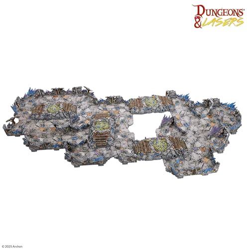 Dungeons & Lasers Prepainted Terrain Set for DND and Tabletop RPG Games - 5E Compatible with 28mm-32mm Scale Miniatures - Modular Design for Fast Assembly, Ages 14+
