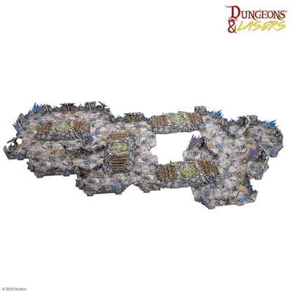 Dungeons & Lasers Prepainted Terrain Set for DND and Tabletop RPG Games - 5E Compatible with 28mm-32mm Scale Miniatures - Modular Design for Fast Assembly, Ages 14+