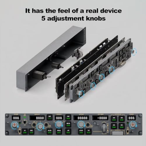 Full Size Flight Controller Panel Mcp Real Aircraft Operation General Aviation Simulator Flights Computer Plug And Play Usb Compatible With Pc Game Simulators For Flight Sim Enthusiasts