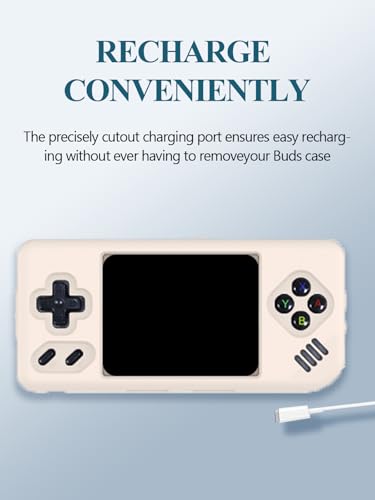 Silicone Case for Anbernic RG28XX Retro Video Handheld Game Console 2.83-inch,Full Body Soft Silicone Handheld Game Console Drop-Proof Protector Case with Shockproof,Non-Slip,Anti-Collision,Cream. - color: Cream