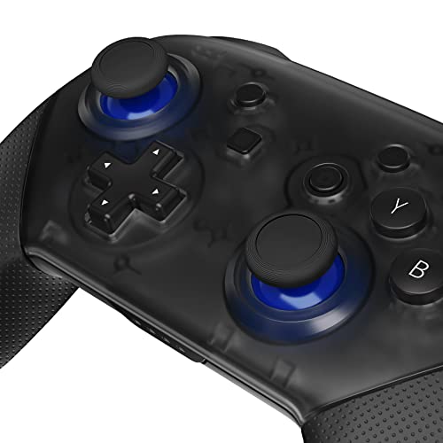 eXtremeRate Blue & Black Replacement 3D Joystick Thumbsticks, Analog Thumb Sticks with Cross Screwdriver for Nintendo Switch Pro Controller - color: Black & Blue