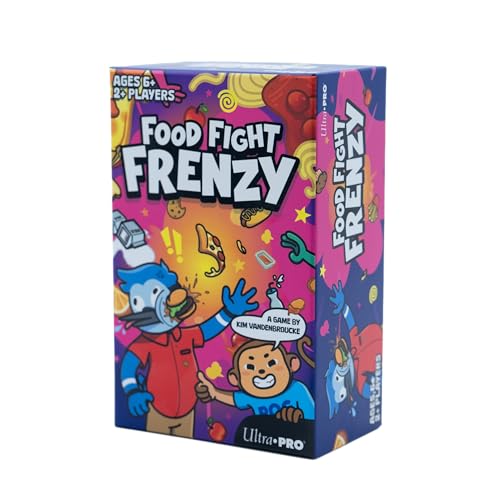 Food Fight Frenzy - Fun & Fast-Paced Family Dice Game Rolls, Pattern Matching, and Dice Game for 2-6 Players, 72 Tiles & 13 Oversized Dice, Family Party Game