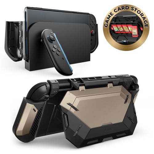 i-Blason Dockable Case for Nintendo Switch 2 with Stand, Desert | All-in-One Protection, Dock-Friendly with Easy Joy-Con, Kickstand Access and 7 Card Slots, Comfortable Ergonomic Design - color: Desert, size: All-in-One Version