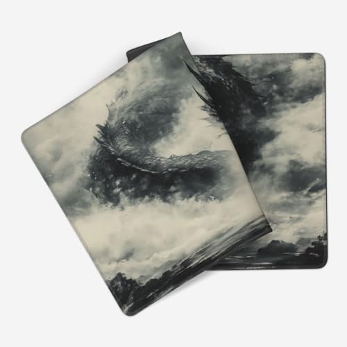 MTG Playmat Master Sword Dragon TCG Play Mat Original Hand-Painted Smooth Surface Stitched Edges Non-Slip Rubber Base for Trading Card Games Board Games 23.5x13.7in