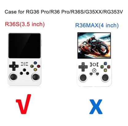 Carrying Case for R36S/ RG36 Pro/ R36 Pro/ RG353VS/ RG353V Retro Game Consoles Portable Video Gaming Console Travel Bag Protection EVA Carrying Box Handheld Emulator Storage Holder Organizer