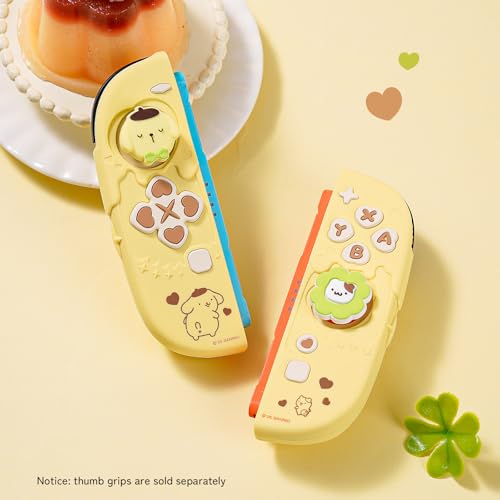 Kuitmor Silicone Protective Shell Compatible with Joy con of Switch 2, Soft Silicone Cover Case, Anti-Scratch Protective Case for Switch 2025 Controllers (Yellow Pompompurin)