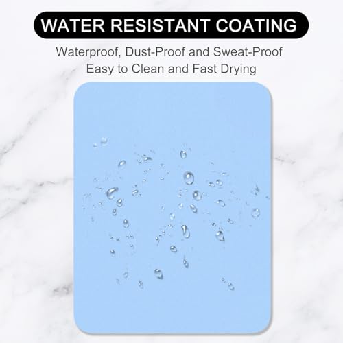 Hsurbtra Mouse Pad, Premium-Textured Square Mousepad 7 x 9 Inch, Thick 3 mm Anti-Slip Waterproof Rubber Pretty Cute Computer Mat for Office Gaming Laptop Women Kids Sky Blue - color: Sky Blue, size: Square Mousepad (7" x 9")