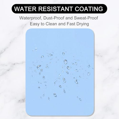 Hsurbtra Mouse Pad, Premium-Textured Square Mousepad 7 x 9 Inch, Thick 3 mm Anti-Slip Waterproof Rubber Pretty Cute Computer Mat for Office Gaming Laptop Women Kids Sky Blue - color: Sky Blue, size: Square Mousepad (7" x 9")