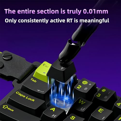 FKZ M30HE Rapid Trigger Gaming Keyboard,Hall Effect Magnetic Switch One Handed Hot Swap RGB Wired Mechanical Keyboard Adjustable Actuation 8K Hz Polling Rate Macro Keypad for E-Sports Gamer (Black) - color: Black