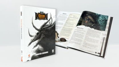 Ghostfire Gaming Grim Hollow: The Monster Grimoire | RPG creature sourcebook for fantasy tabletop roleplaying games, ages 14+