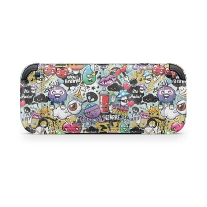 Glossy Glitter Gaming Skin Compatible with Nintendo Switch 2 Console Only - Oddballs - Premium 3M Vinyl Protective Wrap Decal Cover - Easy to Apply | Crafted in The USA by MightySkins - color: Oddballs, size: Switch 2 Console Skin Only, style: Glossy Glit