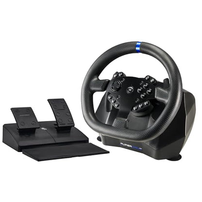 SUBSONIC - Superdrive SV950 Racing Wheel Switch 2/Switch PS4 PC Xbox Series | Steering Wheel with Pedals and Paddles - Vibration - 3 Sensitivity Modes - Diameter 26.5 cm, Rotation 900°